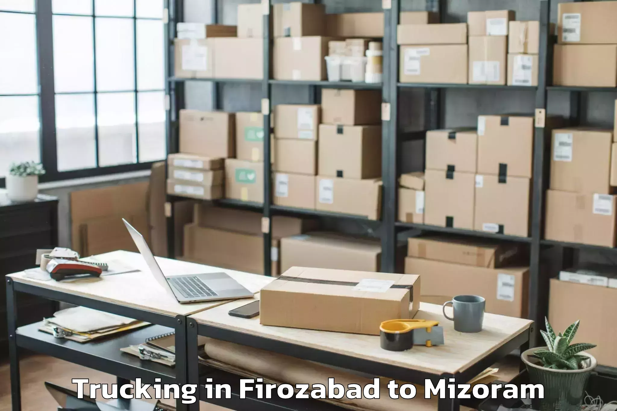 Easy Firozabad to Darlawn Trucking Booking